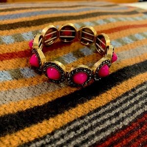Pink Spike and Rhinestone bracelet